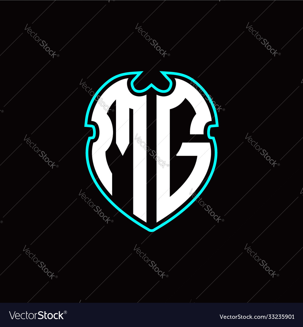 M g initial logo design with a shield shape vector image M g initial logo design with a shield shape