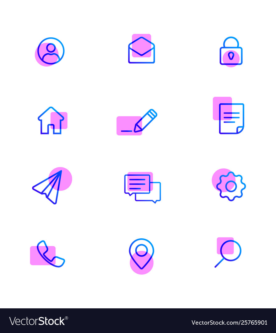 Modern web icons pack base set icons for site Vector Image