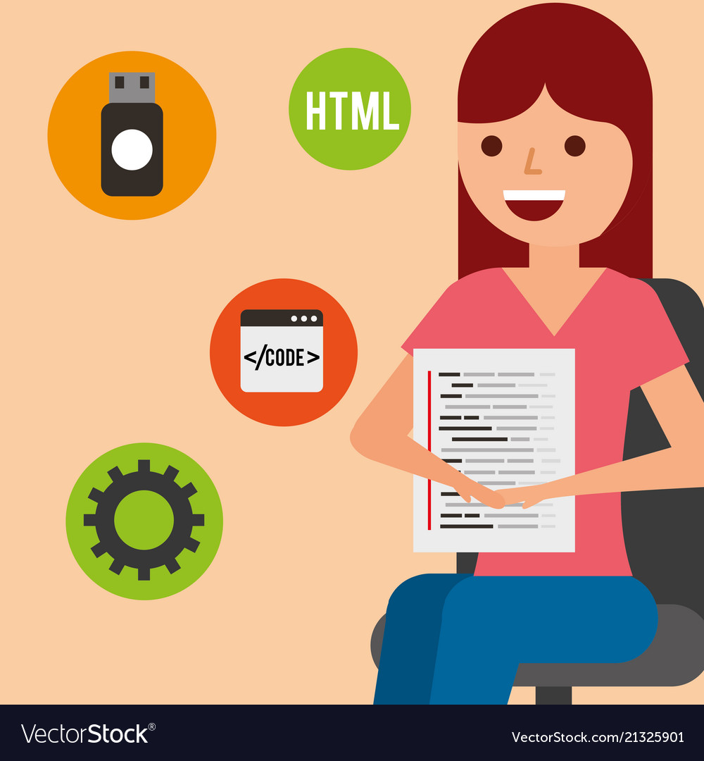 Program coding website vector image Program coding website