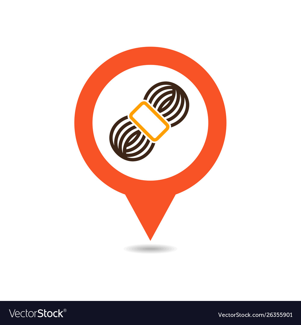 Roll yarn pin map icon