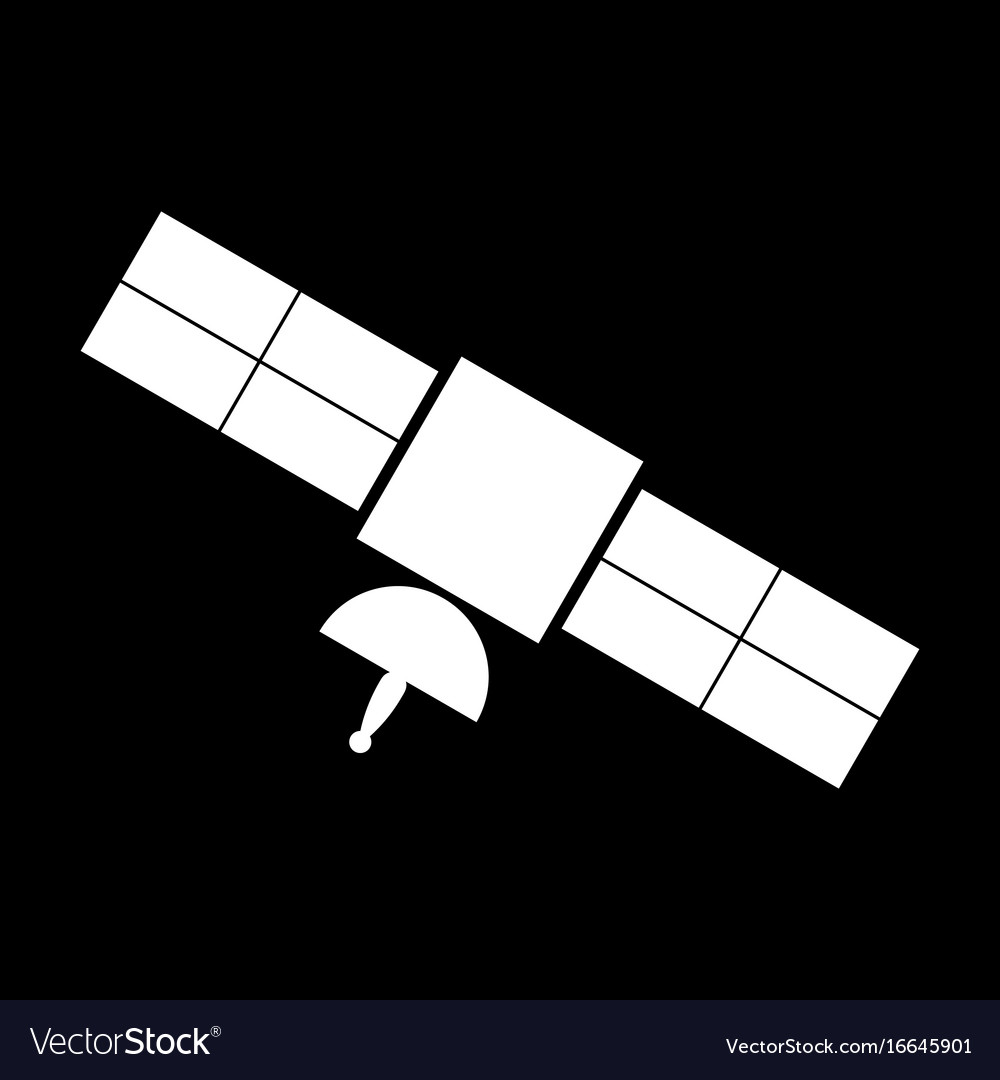 Satellit weiße Farbsymbol