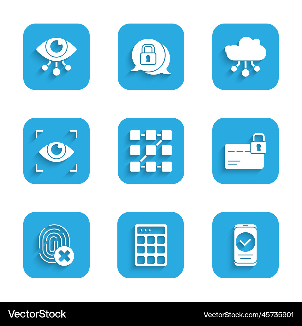 Set graphic password protection – Royalty-Free Vector | VectorStock