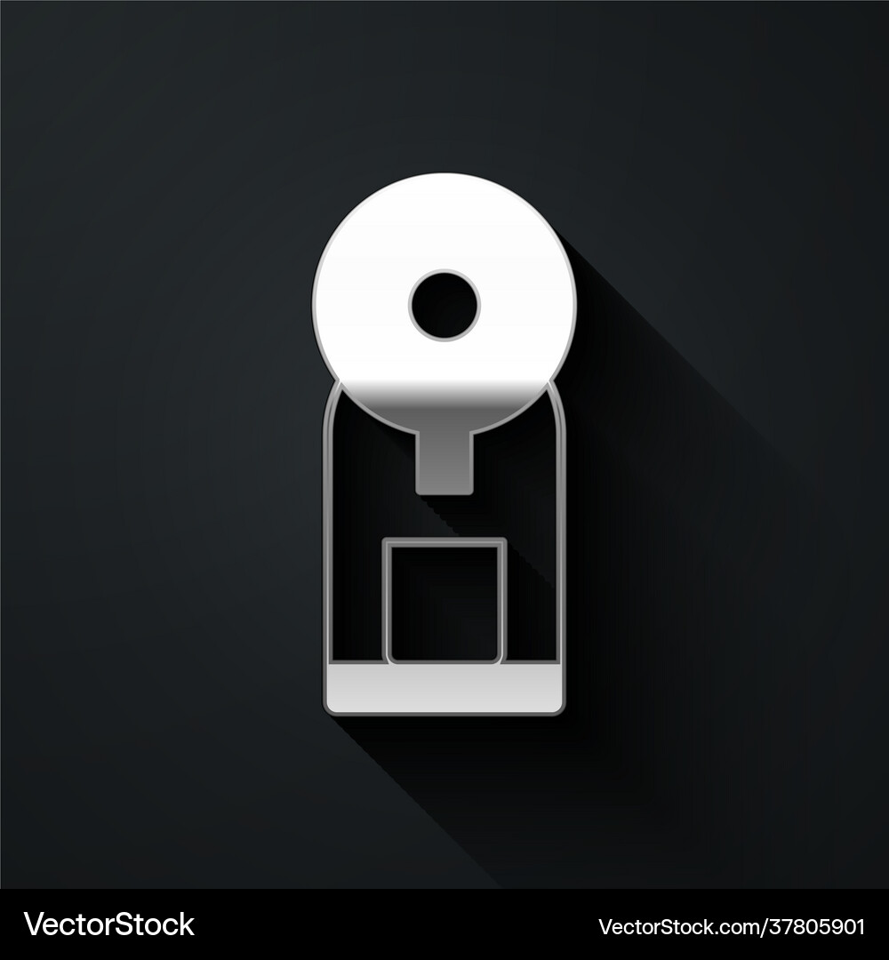 Silver smart coffee machine system icon isolated Vector Image