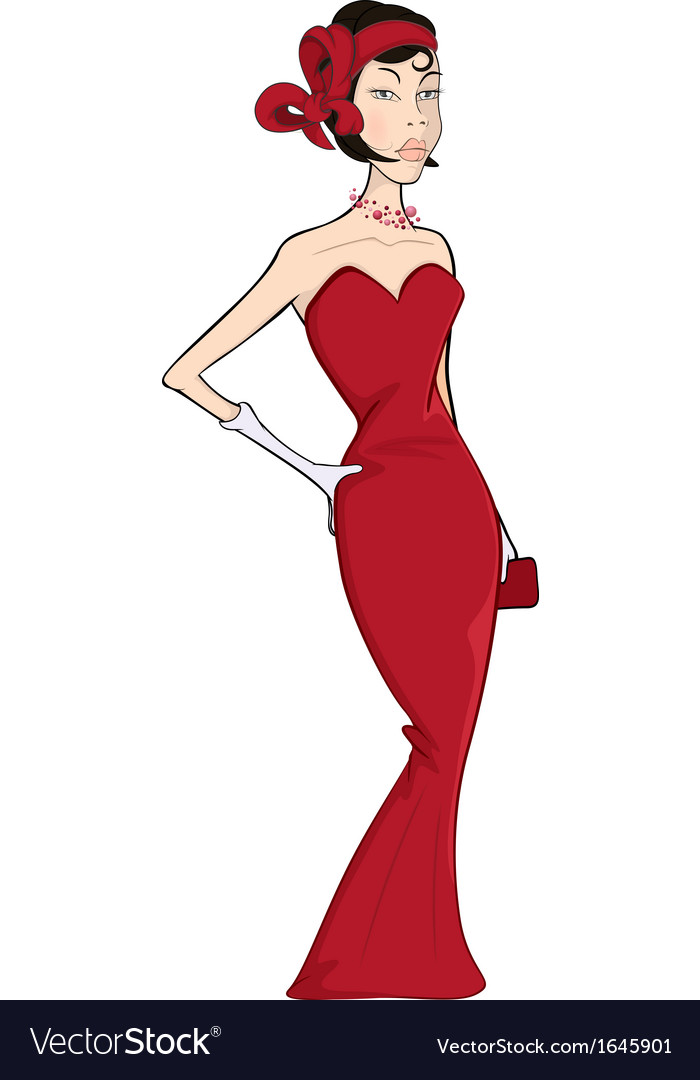 red dress evening wear