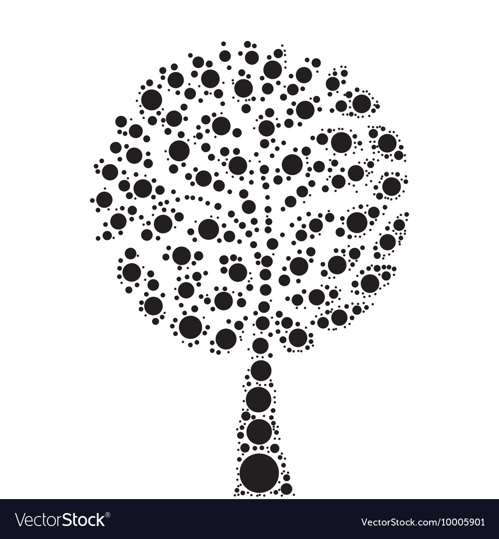 Tree mosaic of dots