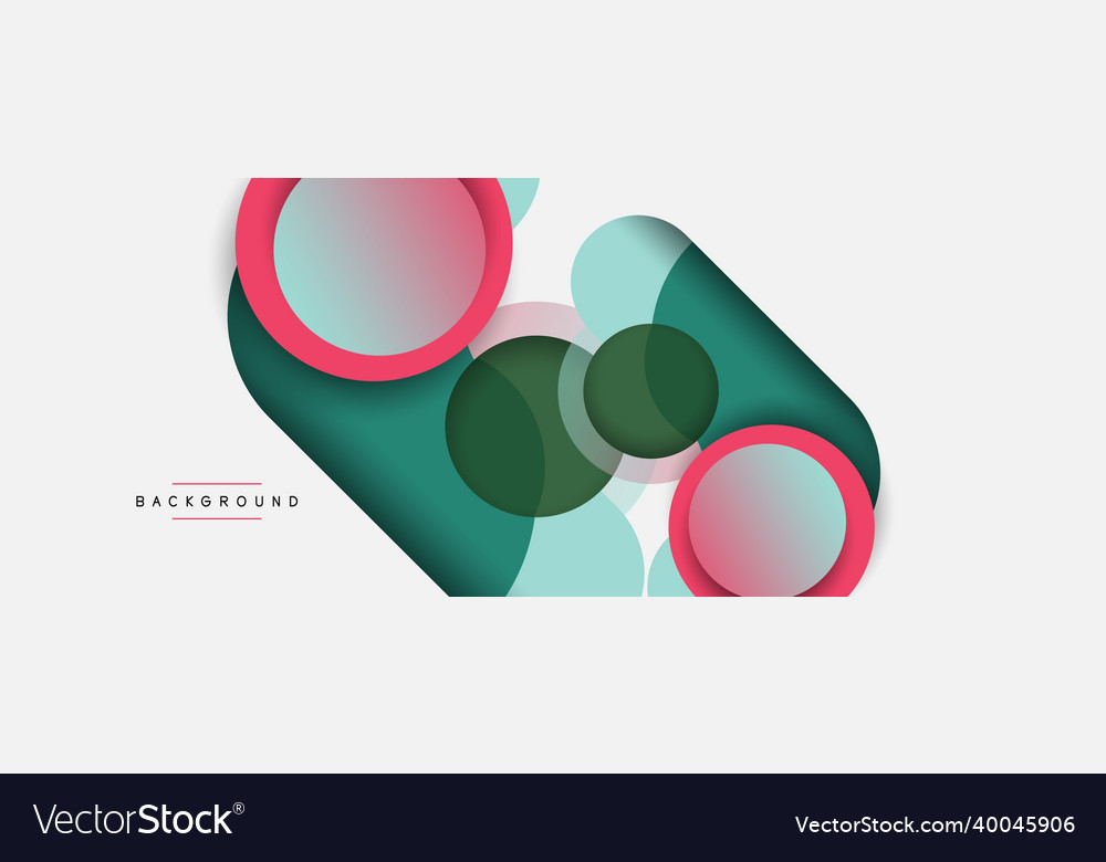 Circle and round shapes abstract background