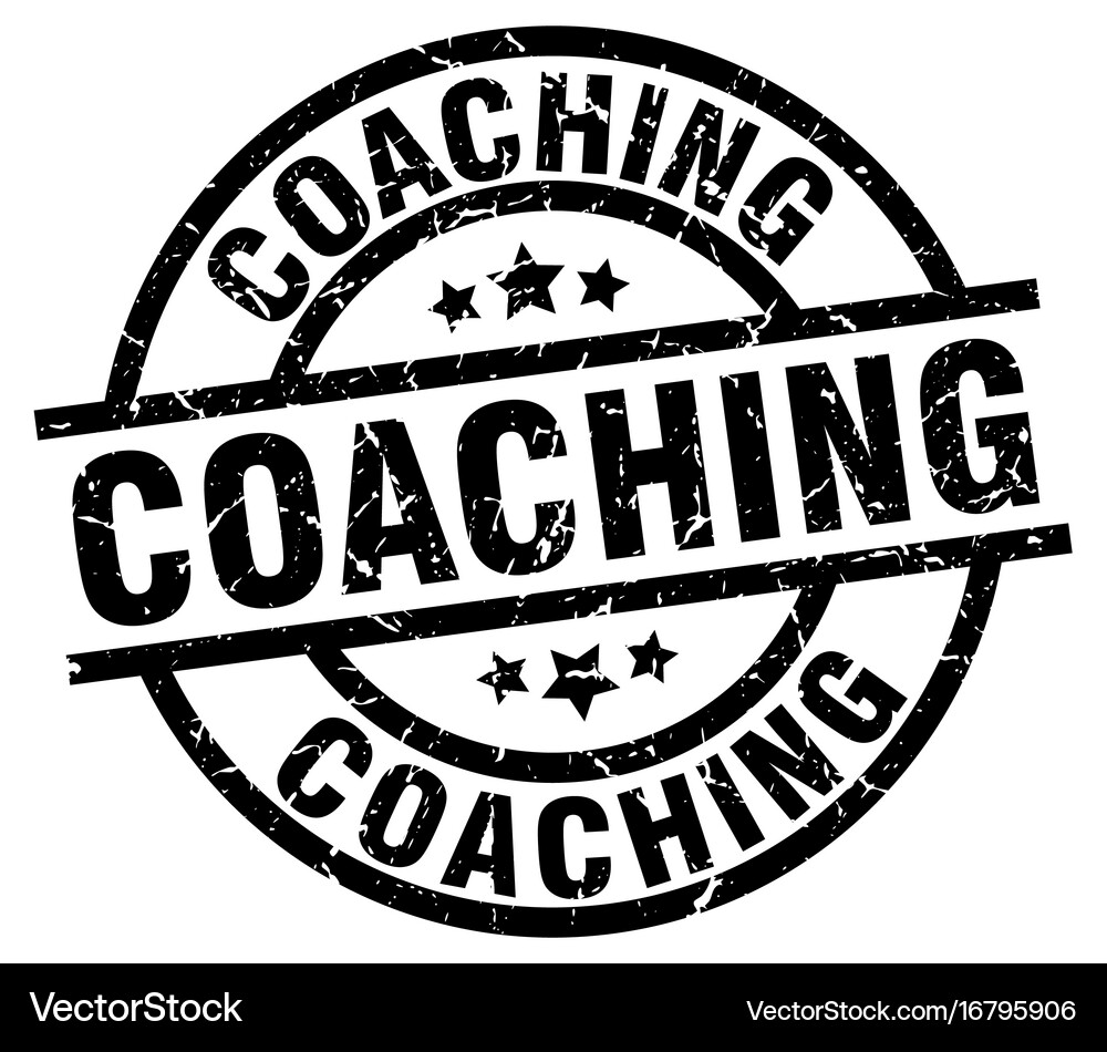 Coaching round grunge black stamp Royalty Free Vector Image