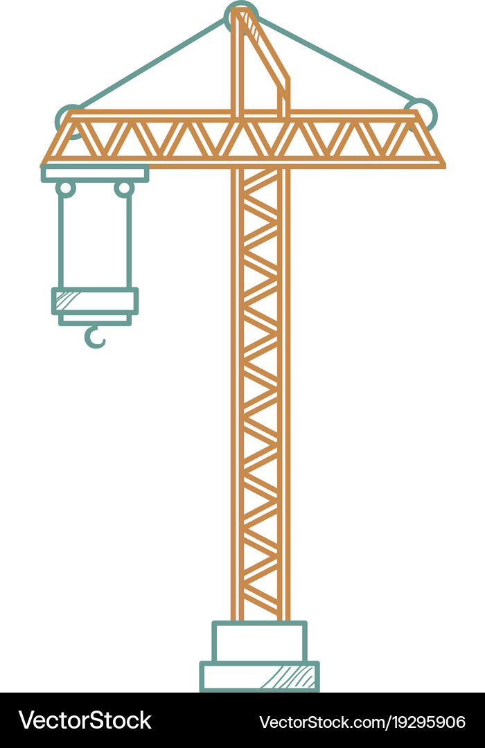 Construction crane tower icon Royalty Free Vector Image