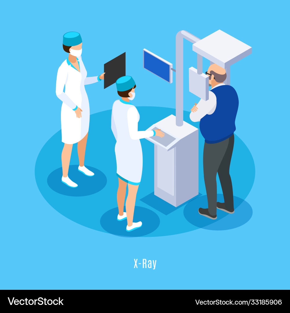 Dentist isometric background Royalty Free Vector Image