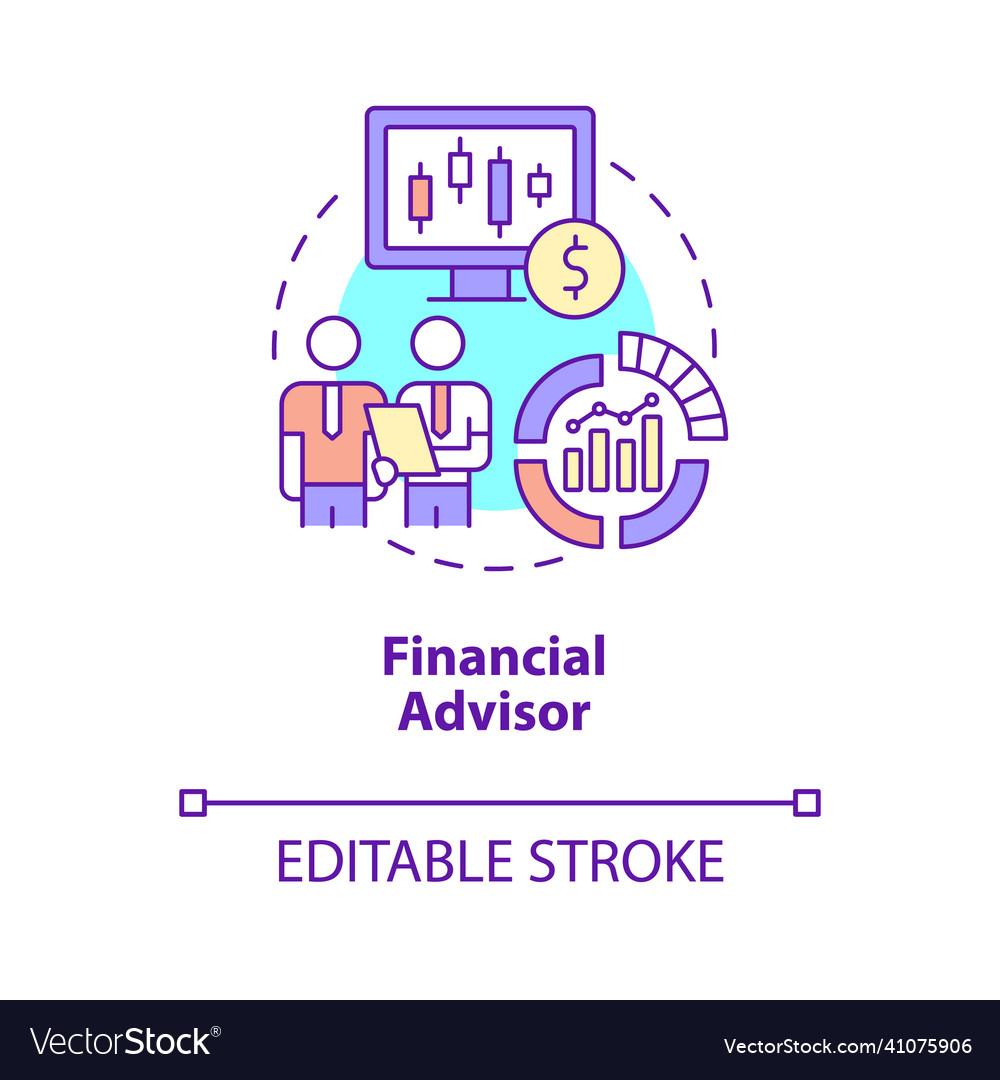 Financial advisor concept icon