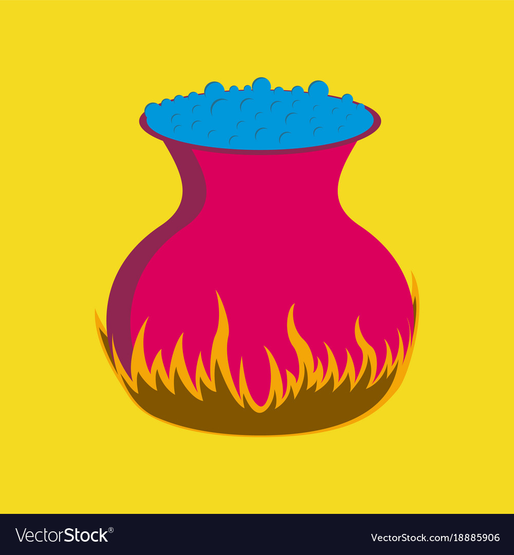Flat on background of potion cauldron
