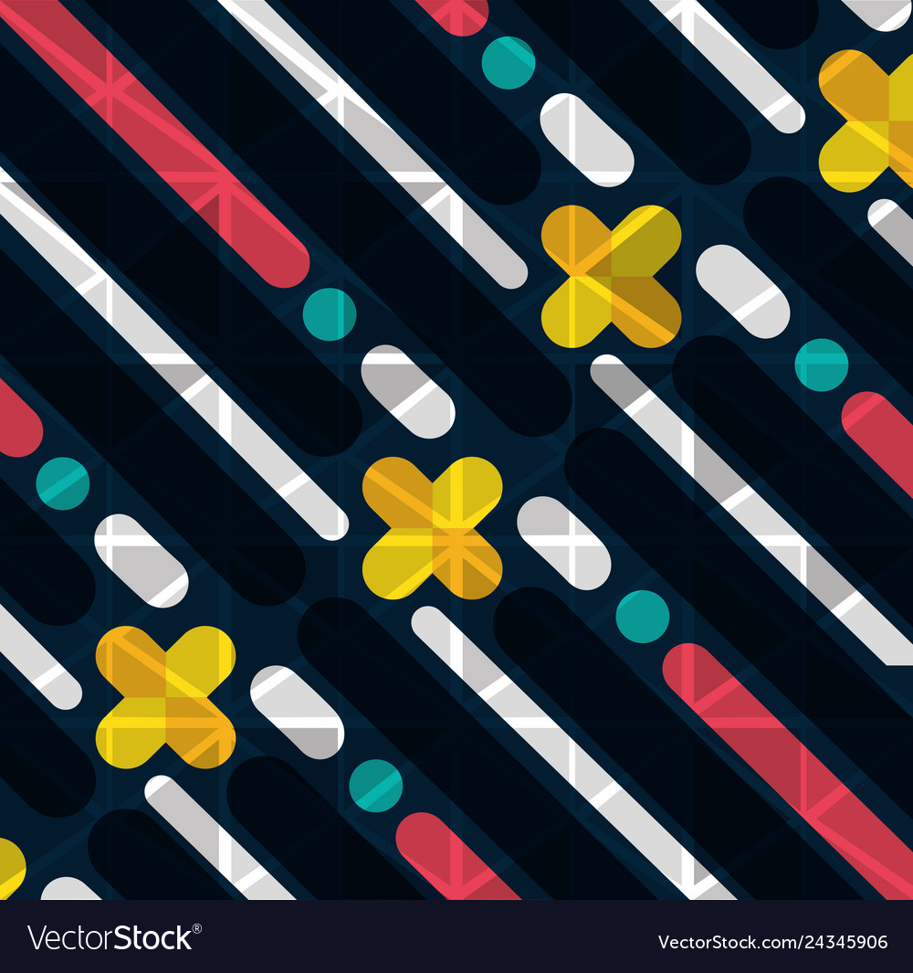 Geometric figures and colors pattern background vector image Geometric figures and colors pattern background