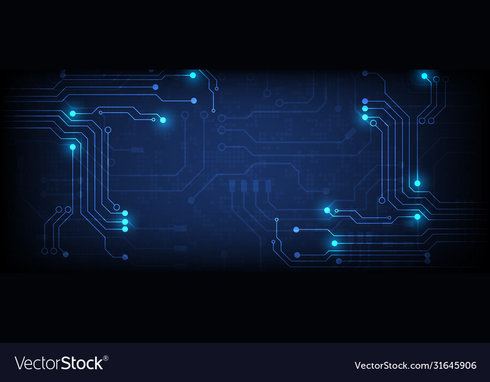 Hi-tech digital data connection system vector image Hi-tech digital data connection system