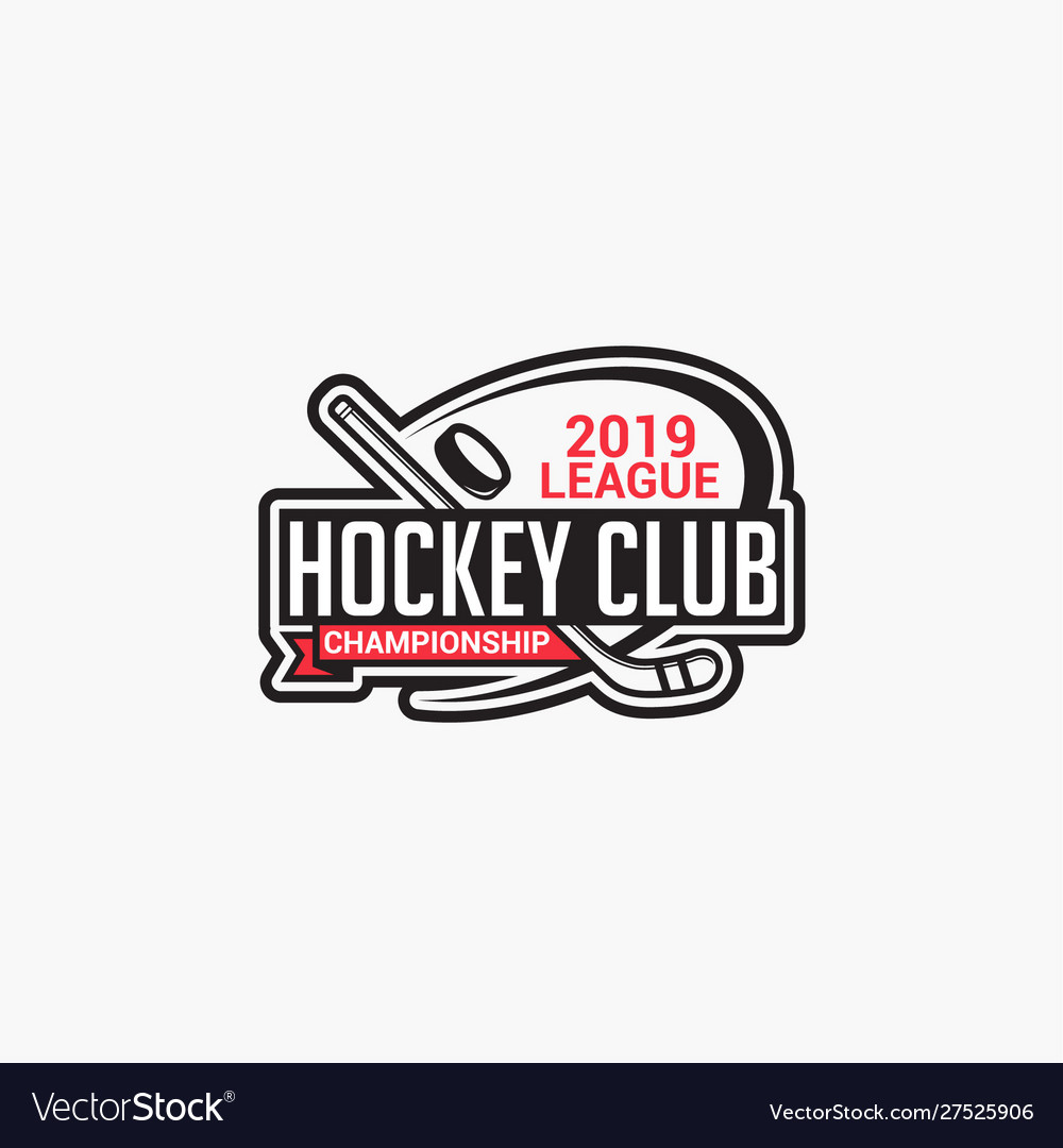 Hockey club badge logo-11 Royalty Free Vector Image