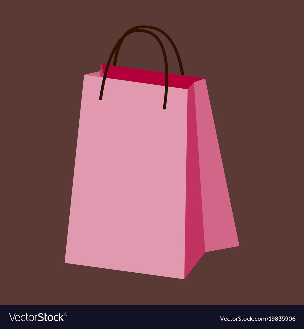 icon in flat design fashion paper bag royalty free vector paper bags design