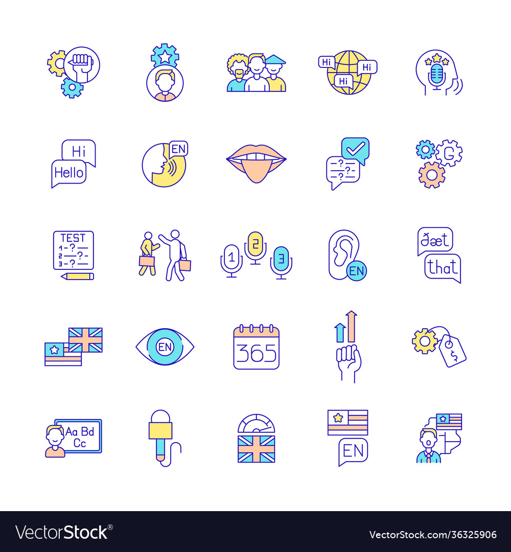 Language Learning Icons - Set
