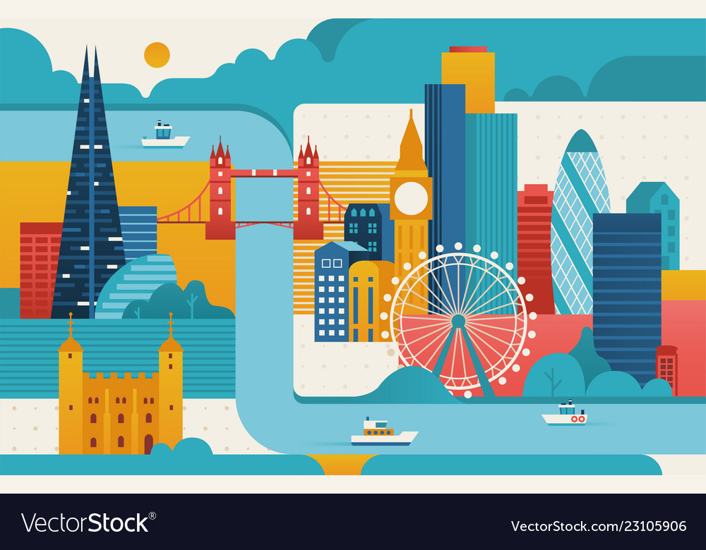 London City Royalty Free Vector Image Vectorstock