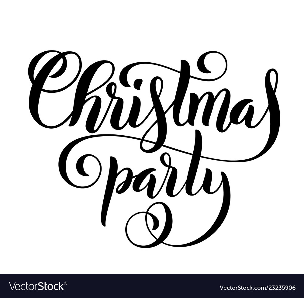 Frohe Weihnachten Party handschriftliche Schrift