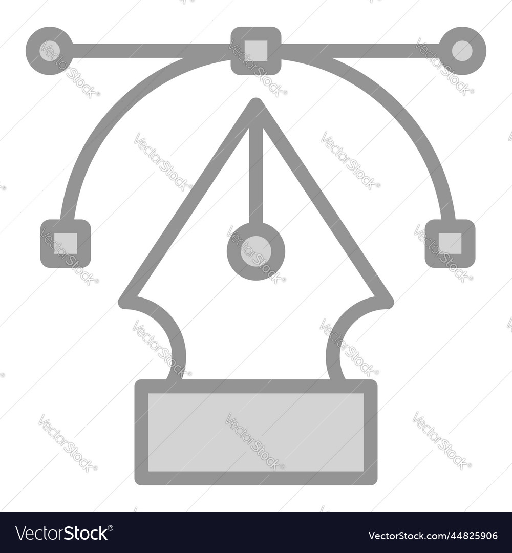 Pen tool icon user interface as a simple sign