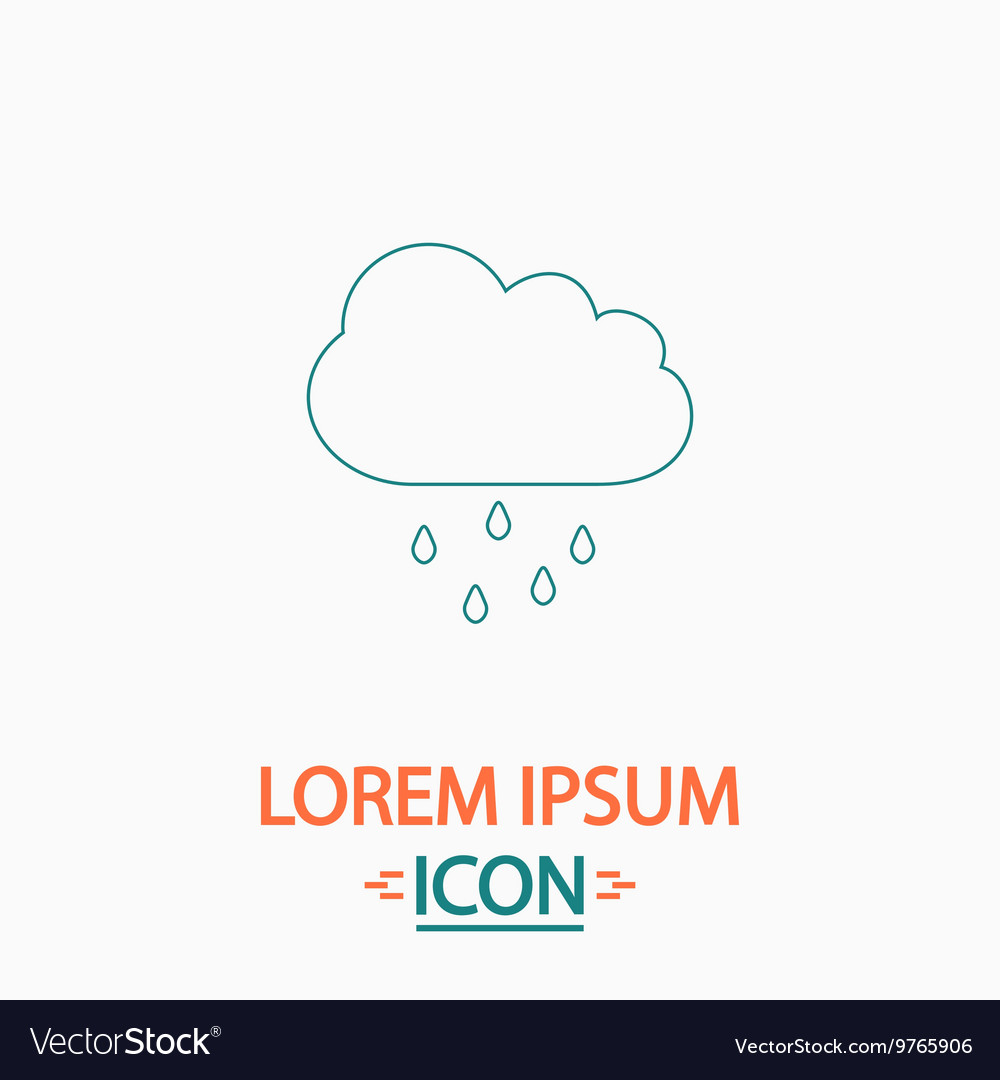 Rain Cloud Computer Symbol