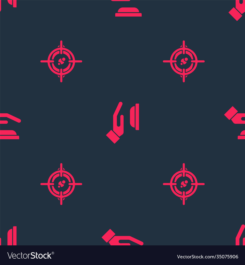 Set eye scan and palm print recognition Vector Image Set eye scan and palm print recognition