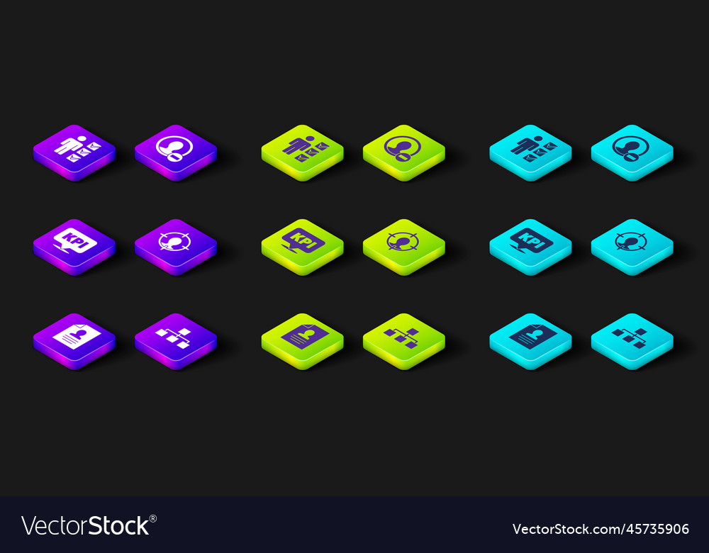 Set resume hierarchy organogram chart key vector image Set resume hierarchy organogram chart key