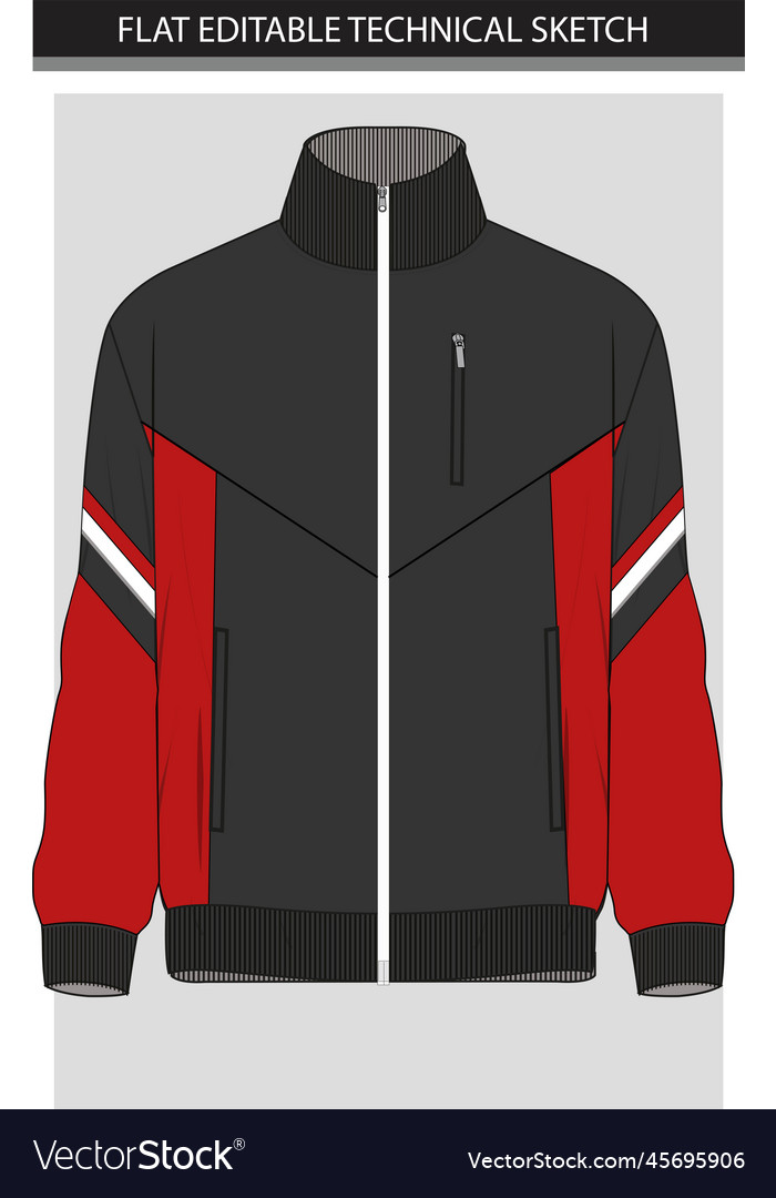 Sport jacket color block of il Royalty Free Vector Image