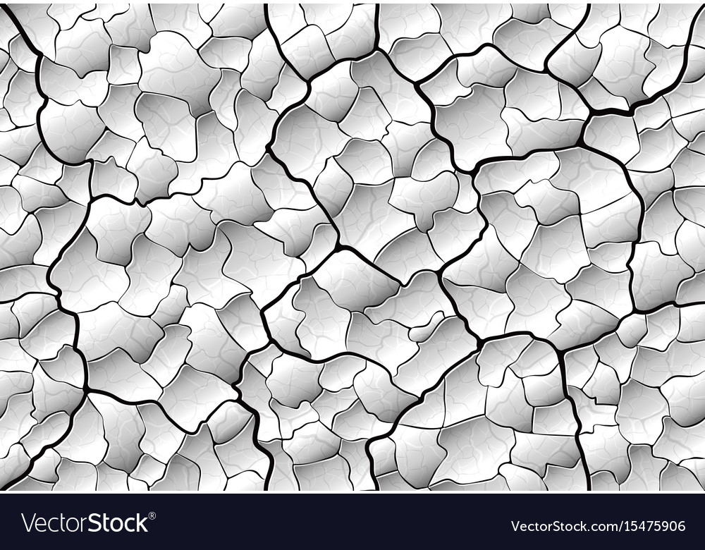 Swollen peeling old paint on wall with cracks Vector Image