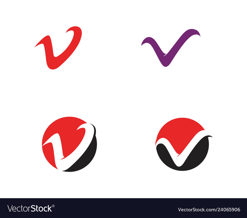 V business logo and symbols templates