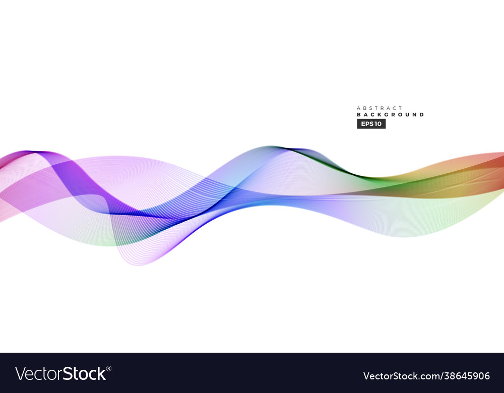 Wave element with abstract colorful lines