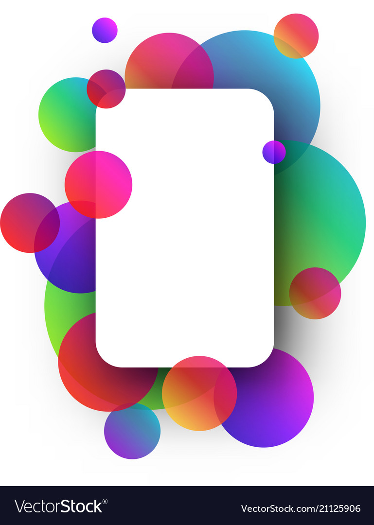 White background with colour circles vector image White background with colour circles