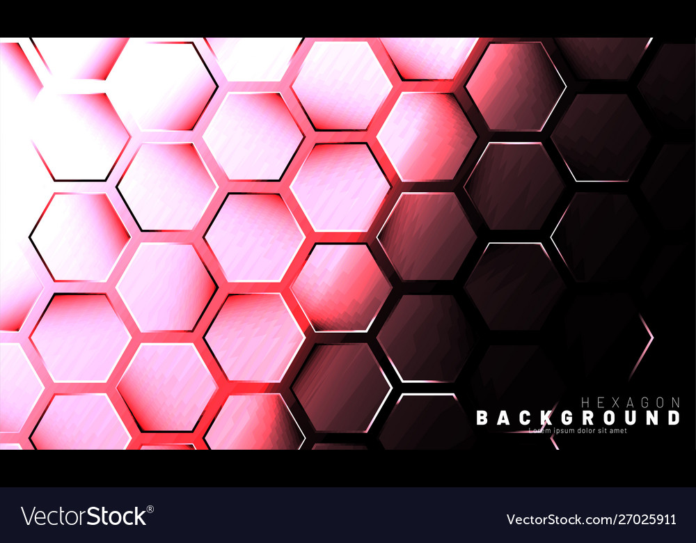 Abstract hexagon gradient colorful light pattern