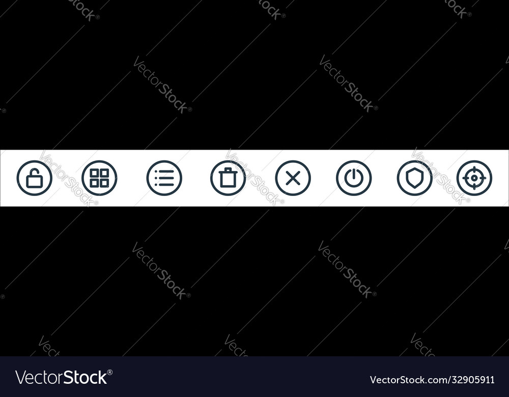 Basic ui line icons linear set quality vector image Basic ui line icons linear set quality