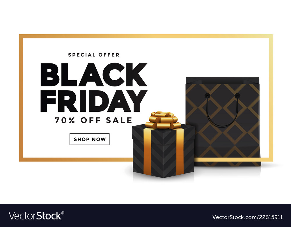 Black Friday Sale Banner 3 Royalty Free Vector Image