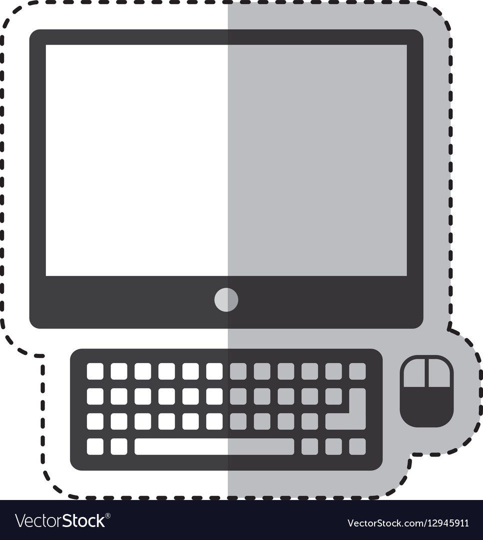 Computer desktop isolated icon