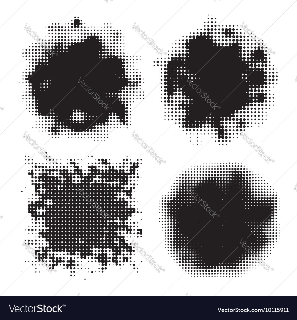 Dark halftone set Royalty Free Vector Image - VectorStock