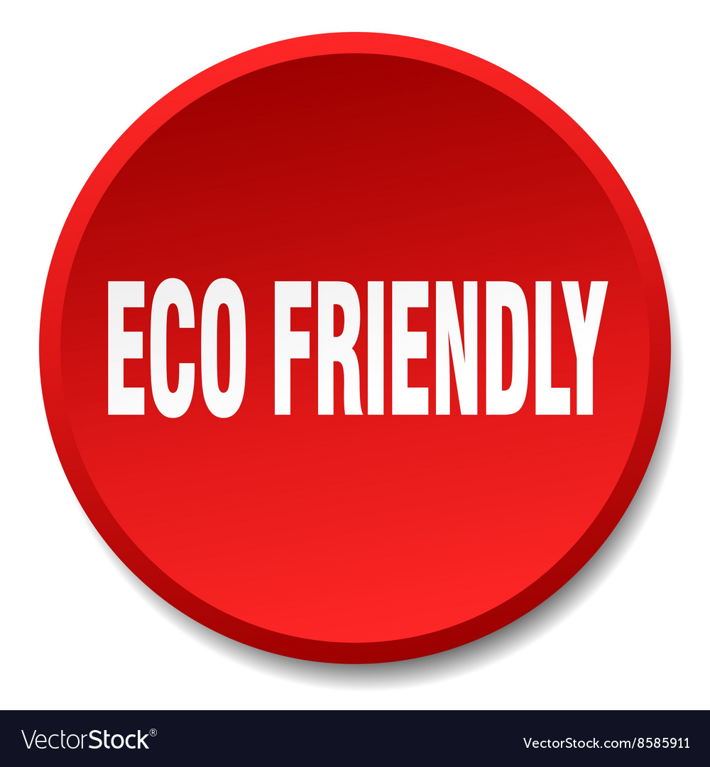 Eco friendly red round flat isolated push button