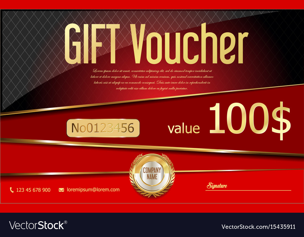 Gift voucher retro design template