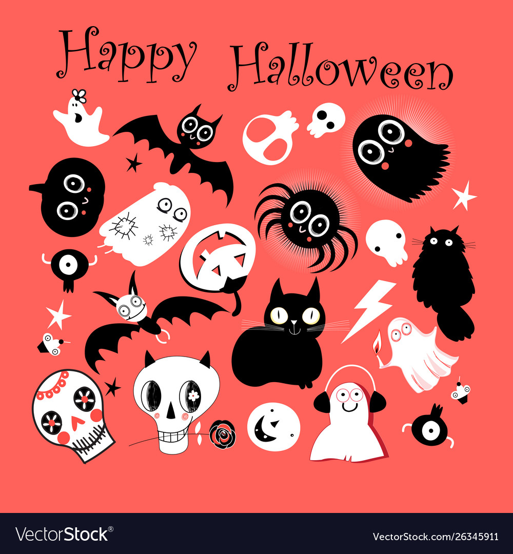 Halloween Objects Set