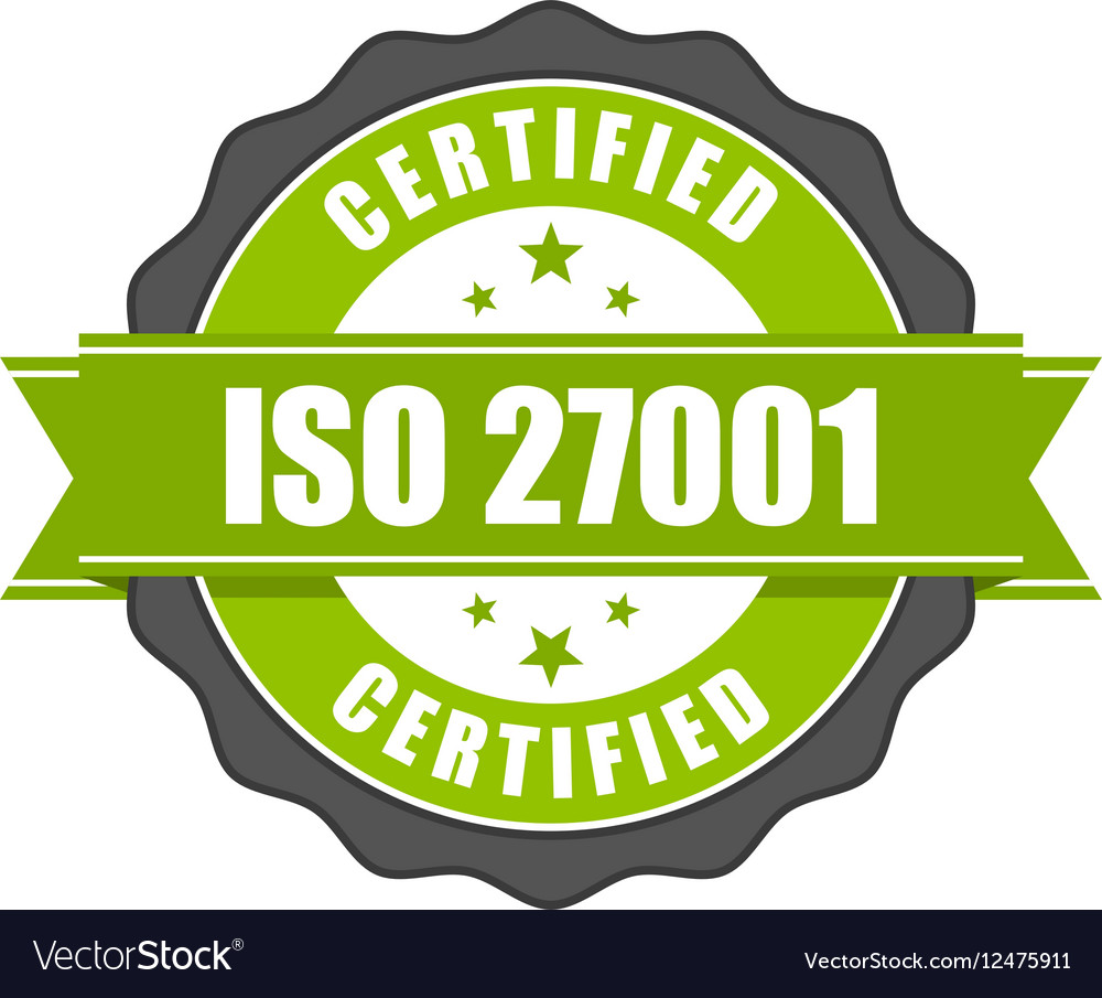 Iso 27001 standard certificate badge - information