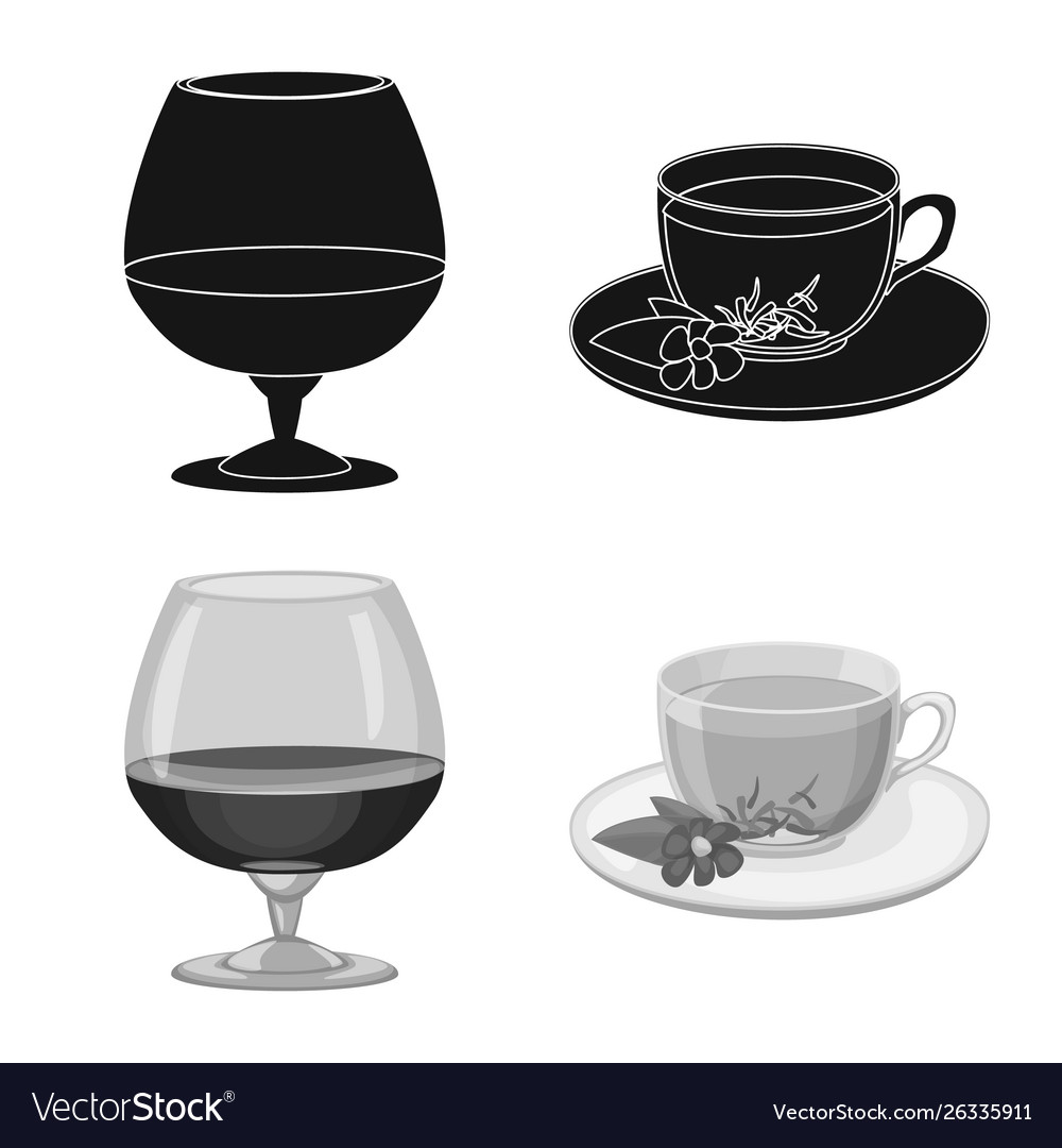 Isolated object drink and bar sign set