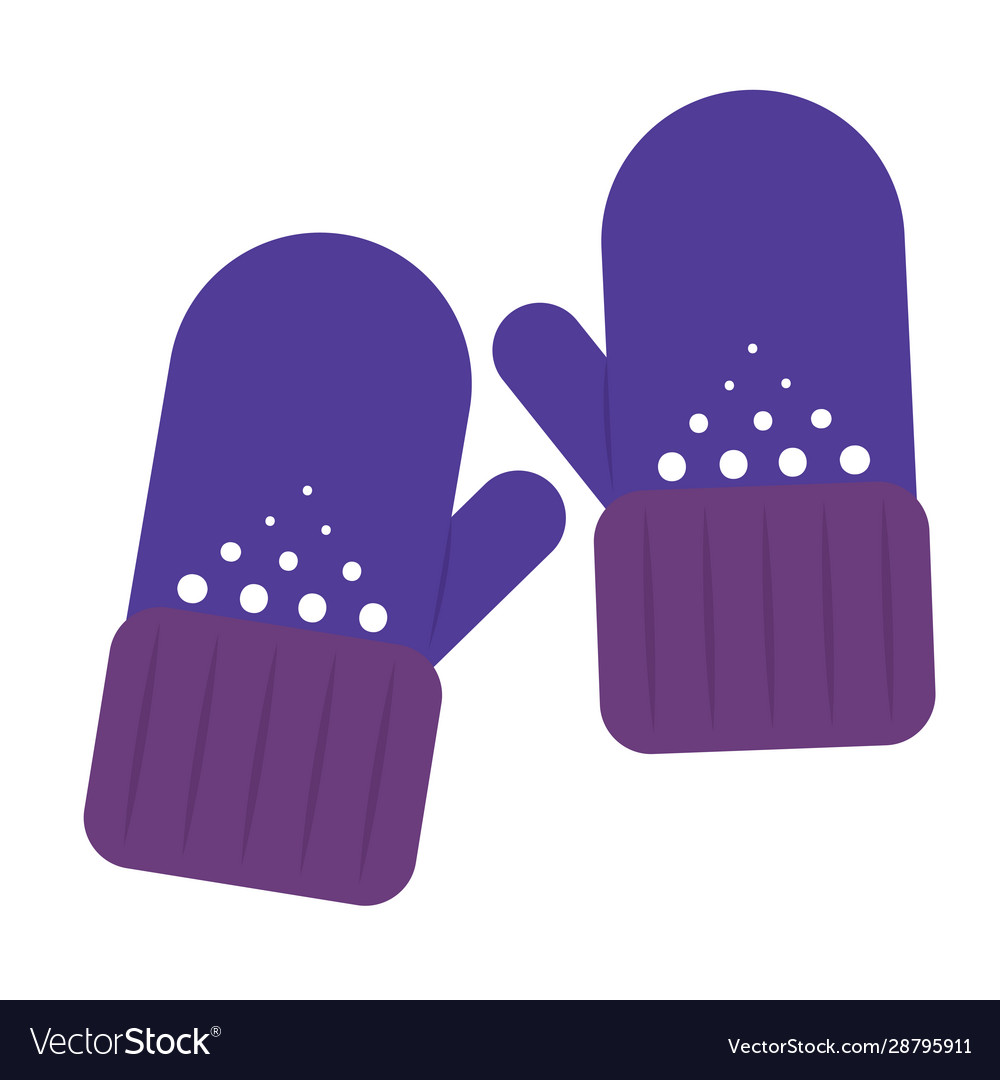 Isolated winter gloves Royalty Free Vector Image