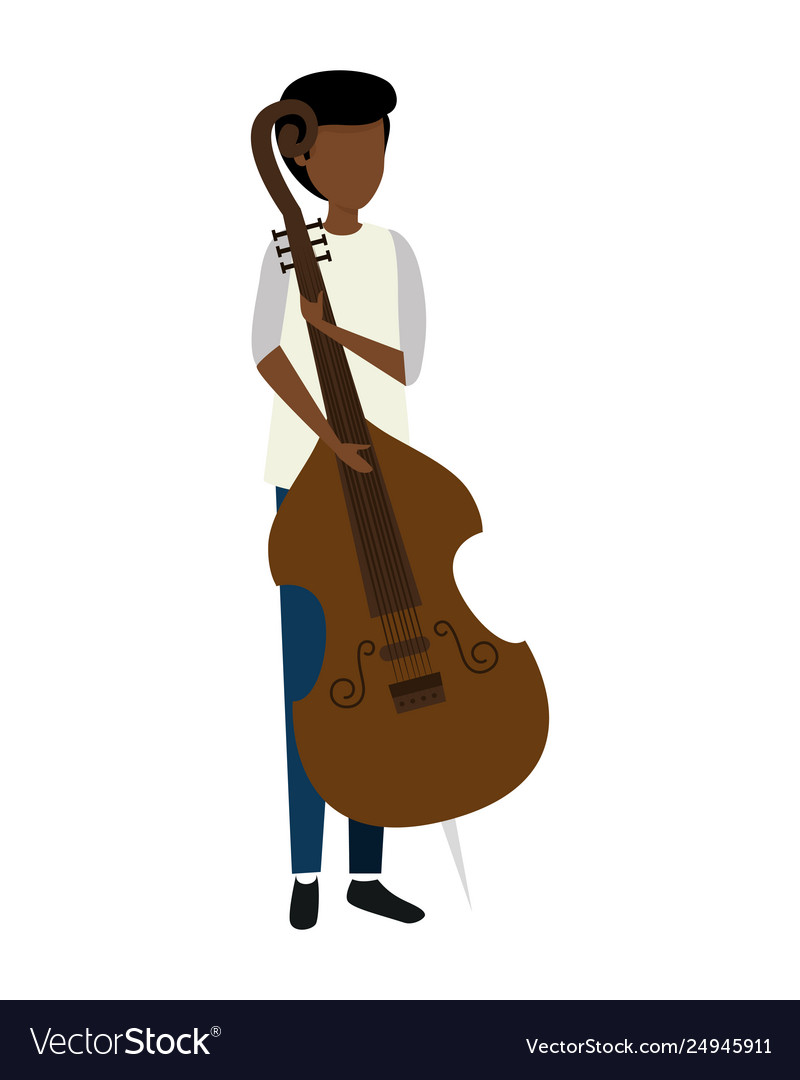 Man playing cello character
