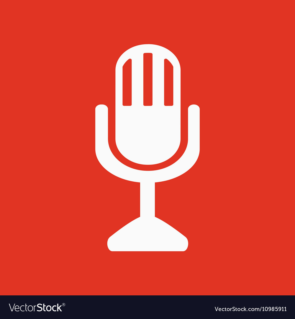 Mic icon microphone symbol flat