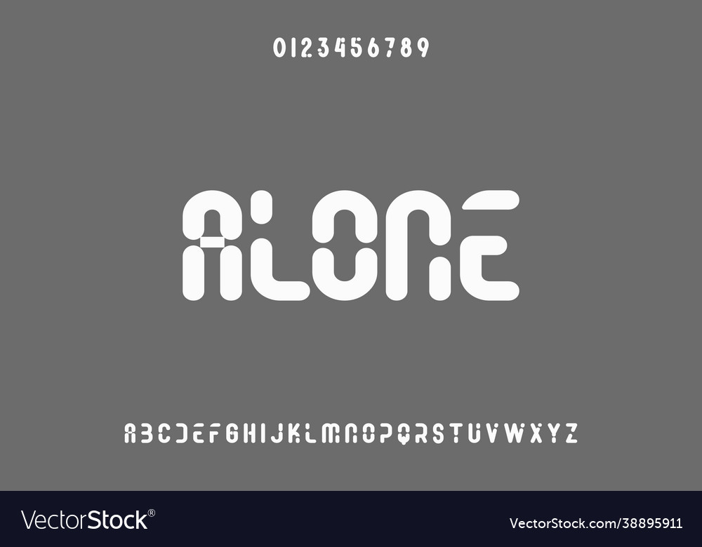 Minimal font typography alphabet lettering