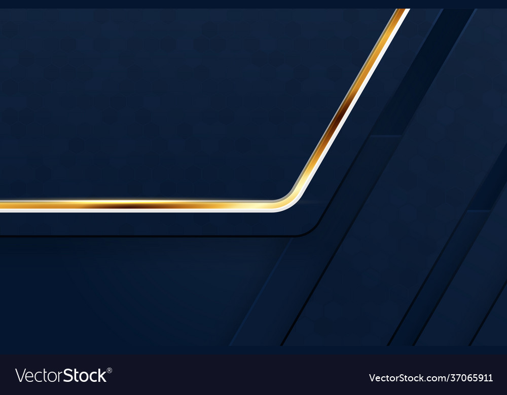 Modern dark navy background with abstract shape vector image Modern dark navy background with abstract shape