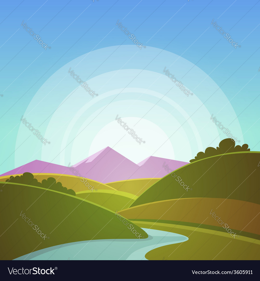 Mountain landscape Royalty Free Vector Image - VectorStock