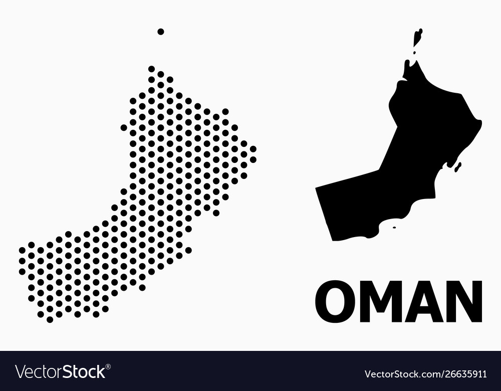 Pixel pattern map oman Vector Image Pixel pattern map oman