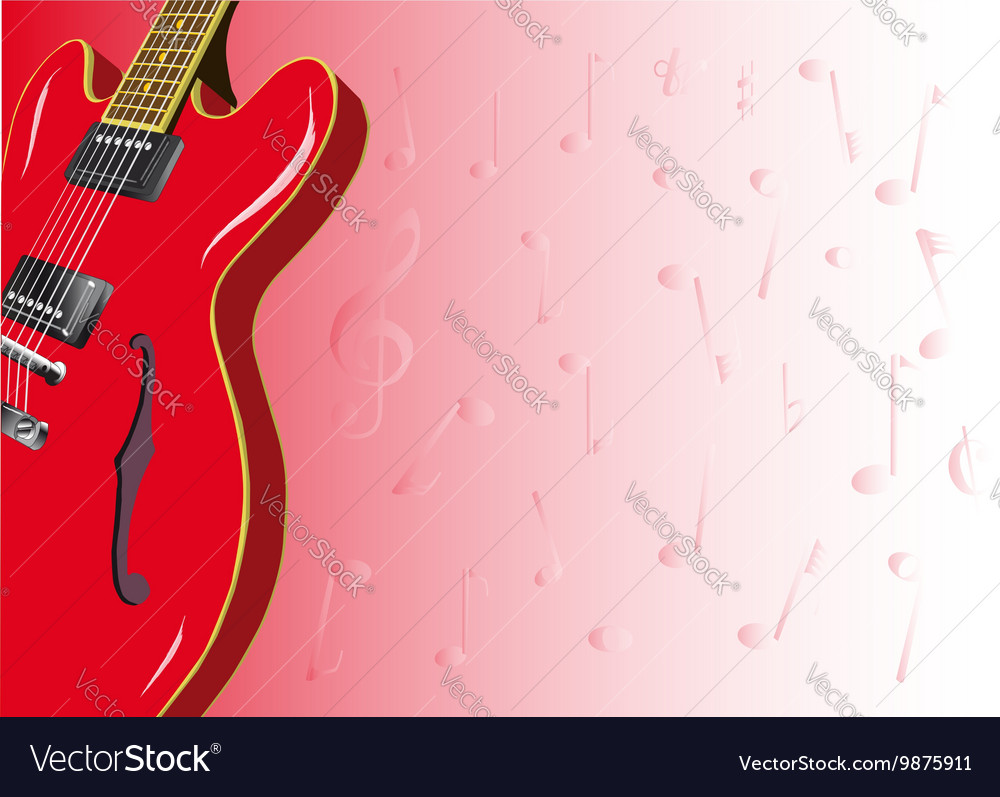 Red guitar