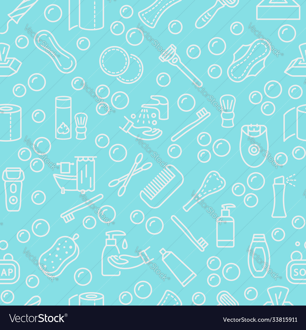 Seamless pattern with line flat icon vector image Seamless pattern with line flat icon